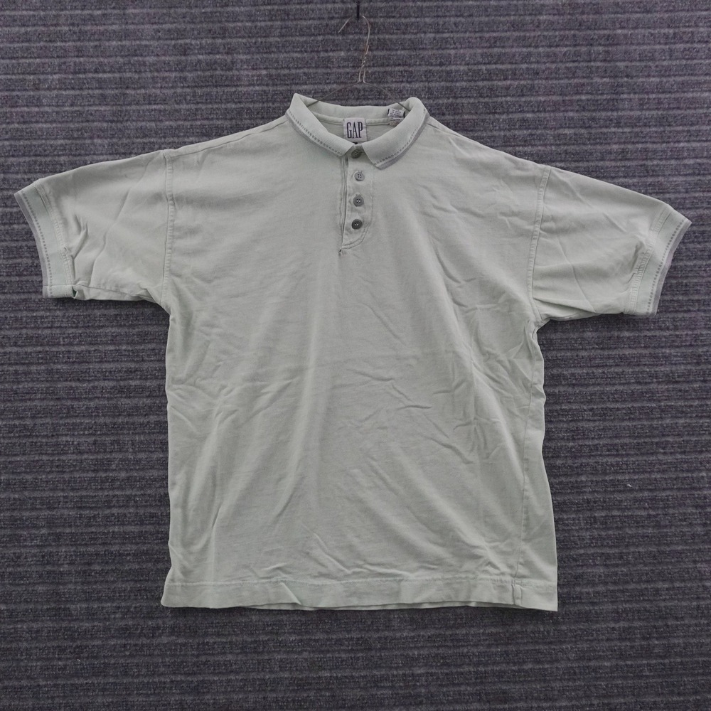 Vintage 90s GAP Polo Shirt Mens XS Green Short Sleeve Cotton